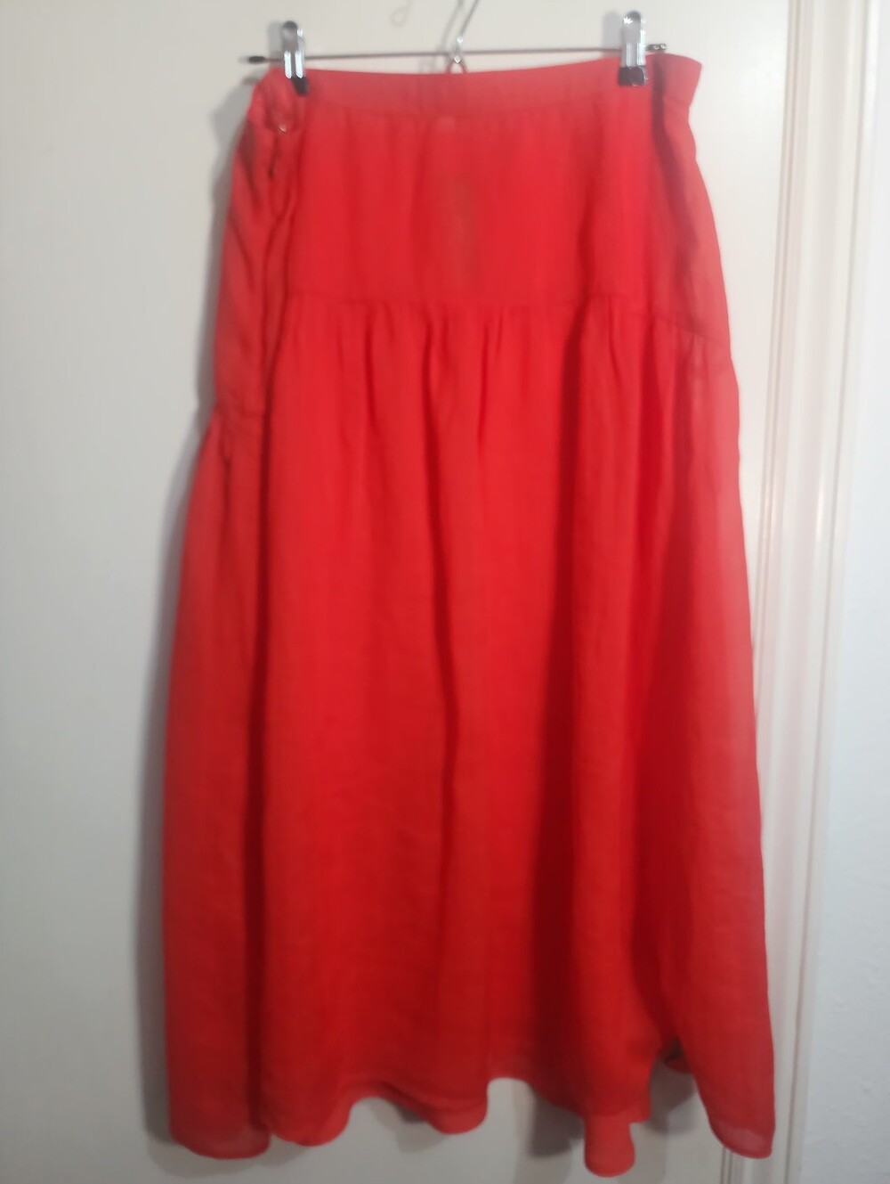 J.Crew x Maryam Nassir Zadeh Women's 100% Ramie Summer  Boho Midi Skirt Size 12 - Picture 3 of 10